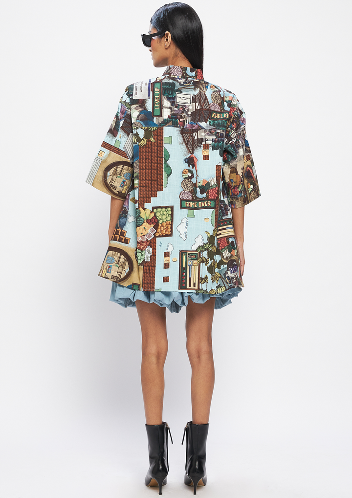 PIXELMATI FLARED SHIRT