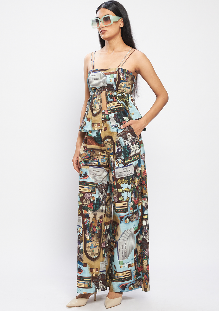 PIXELMATI PEPLUM TOP