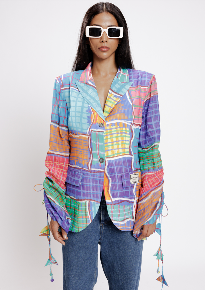 GINGHAM BLAZER