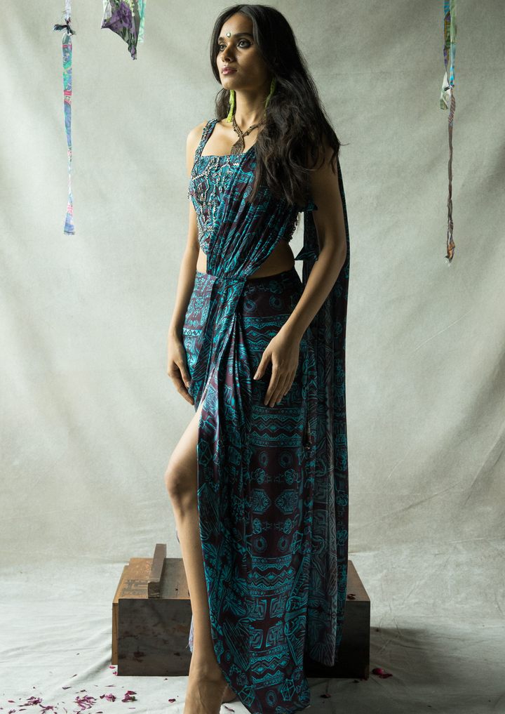 BIJLEE SAREE WITH CORSET