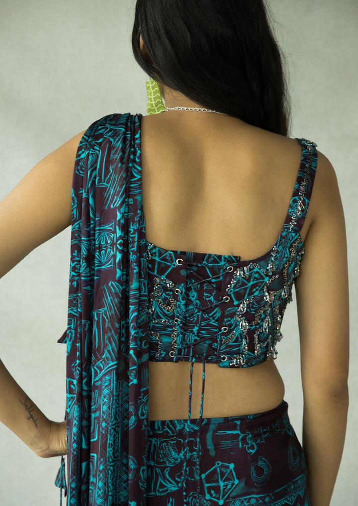 BIJLEE SAREE WITH CORSET