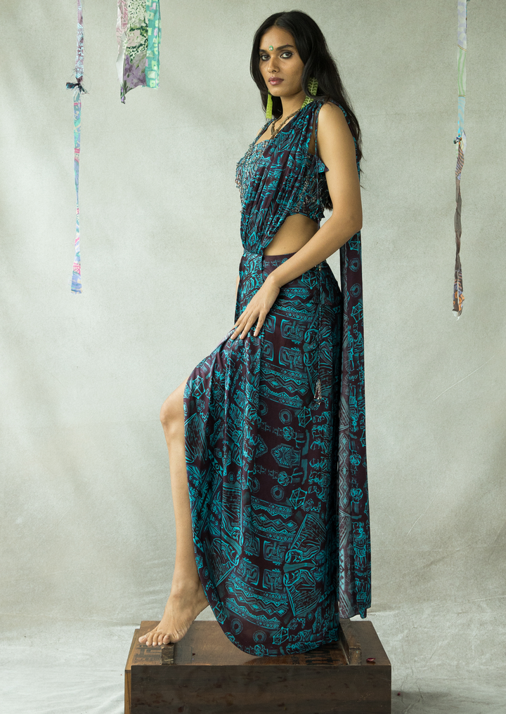 BIJLEE SAREE WITH CORSET