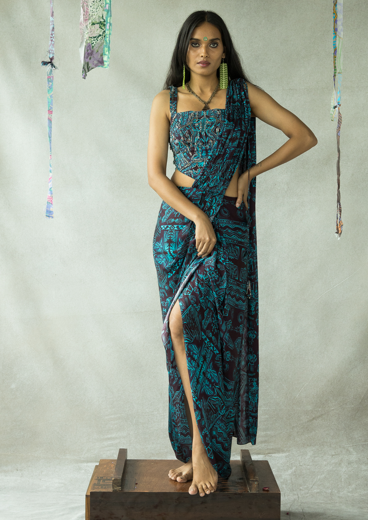 BIJLEE SAREE WITH CORSET