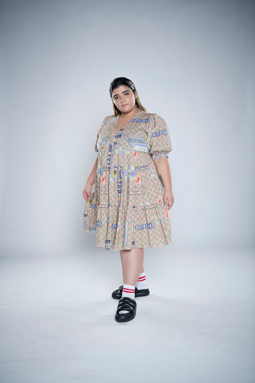 MIRCH MASALA TIERED DRESS