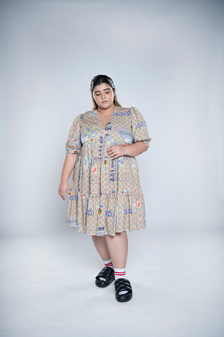 MIRCH MASALA TIERED DRESS