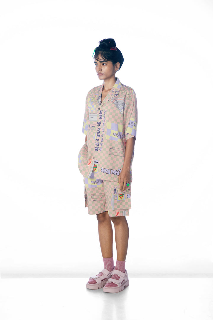 Mirchmasala bowling shirt + Mirchmasala shorts