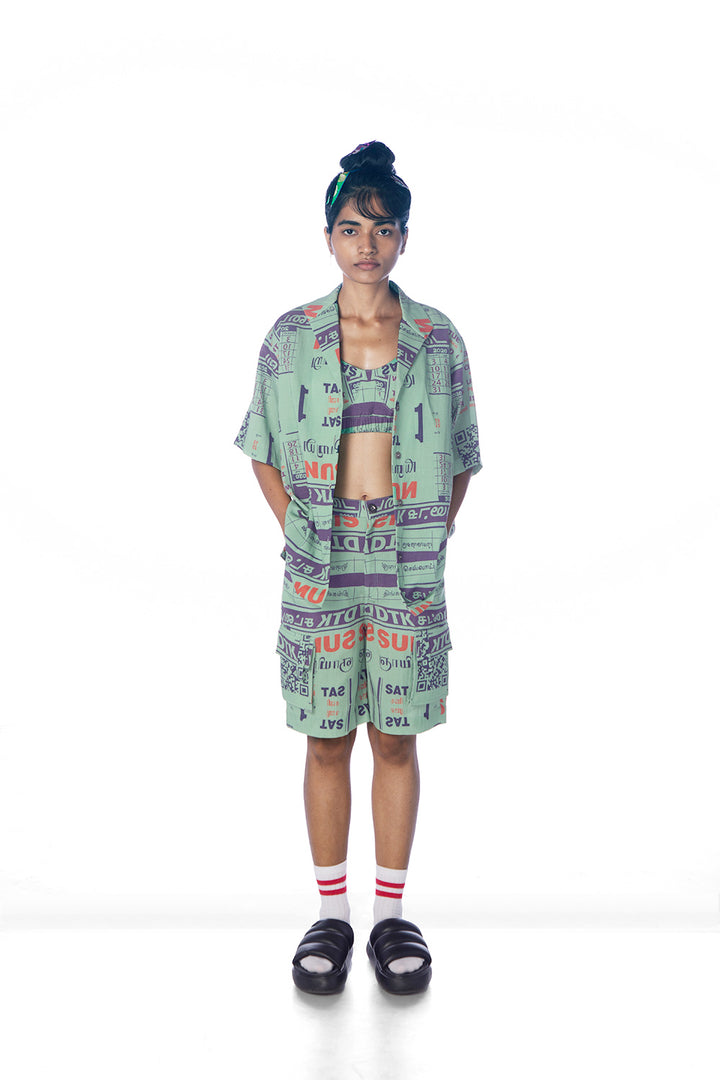 Calendar bowling shirt + Calender shorts