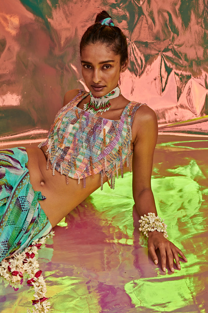 CHATAI SAREE WITH CHAMAK DHAMAK CORSET