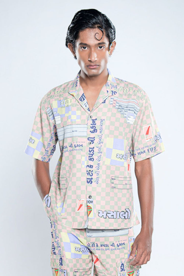 Mirchmasala bowling shirt + Mirchmasala shorts