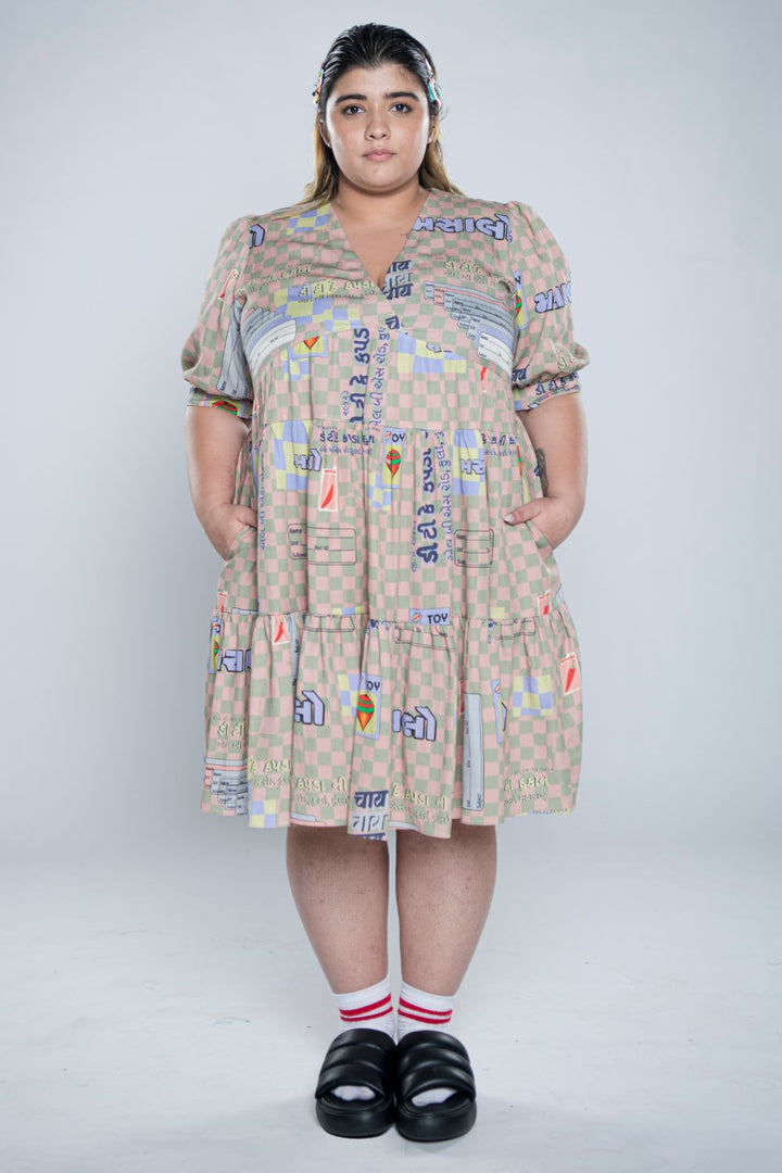 MIRCH MASALA TIERED DRESS