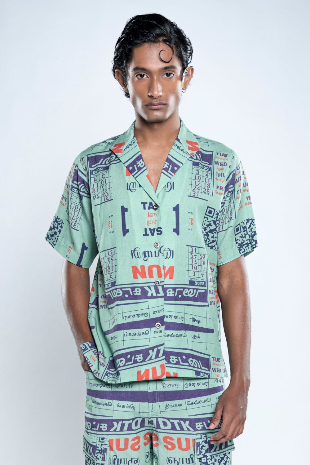 CALENDAR BOWLING SHIRT CO-ORD