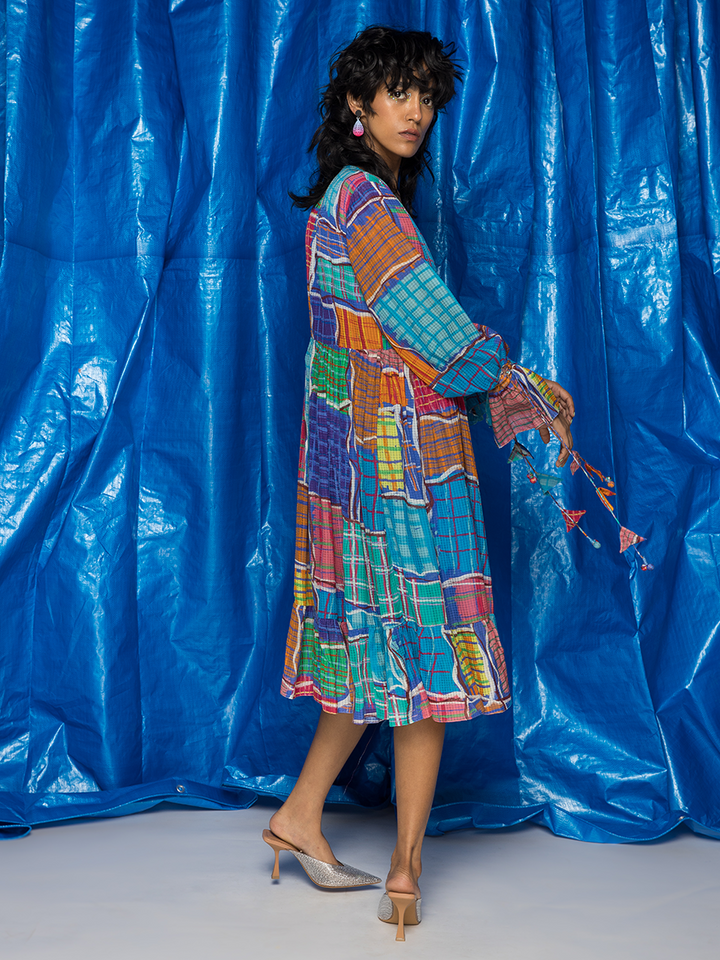 GINGHAM ANGRAKHA DRESS