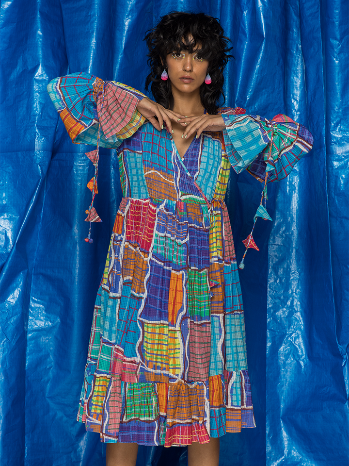 GINGHAM ANGRAKHA DRESS