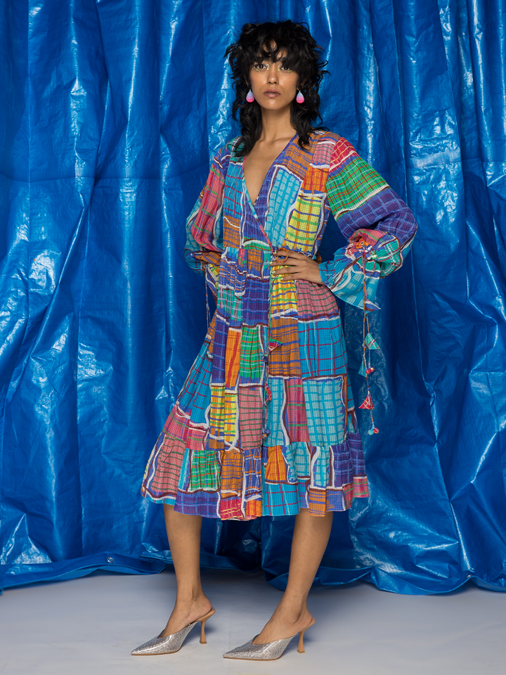 GINGHAM ANGRAKHA DRESS
