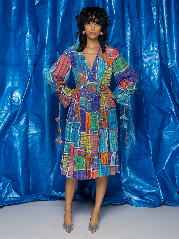 GINGHAM ANGRAKHA DRESS